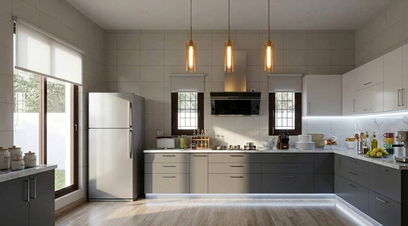 L-Shaped Kitchen design 10